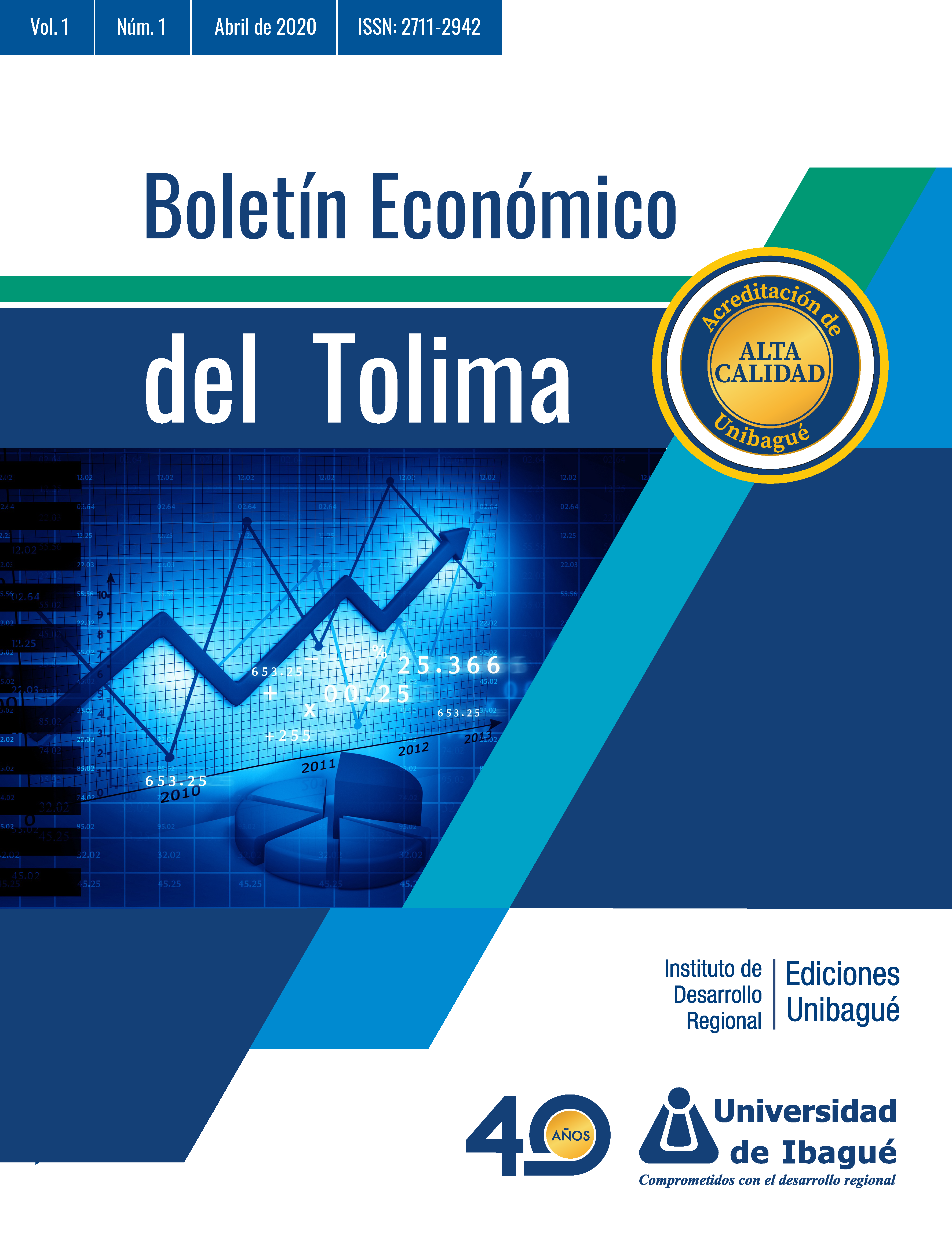 Cover of Boletín Económico del Tolima Vol. 1 Núm. 1